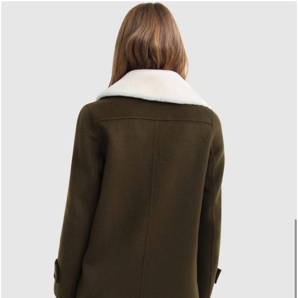 Belle & Bloom Liberty Sherpa Collar Wool Blend Military Coat NEW - Picture 11 of 13